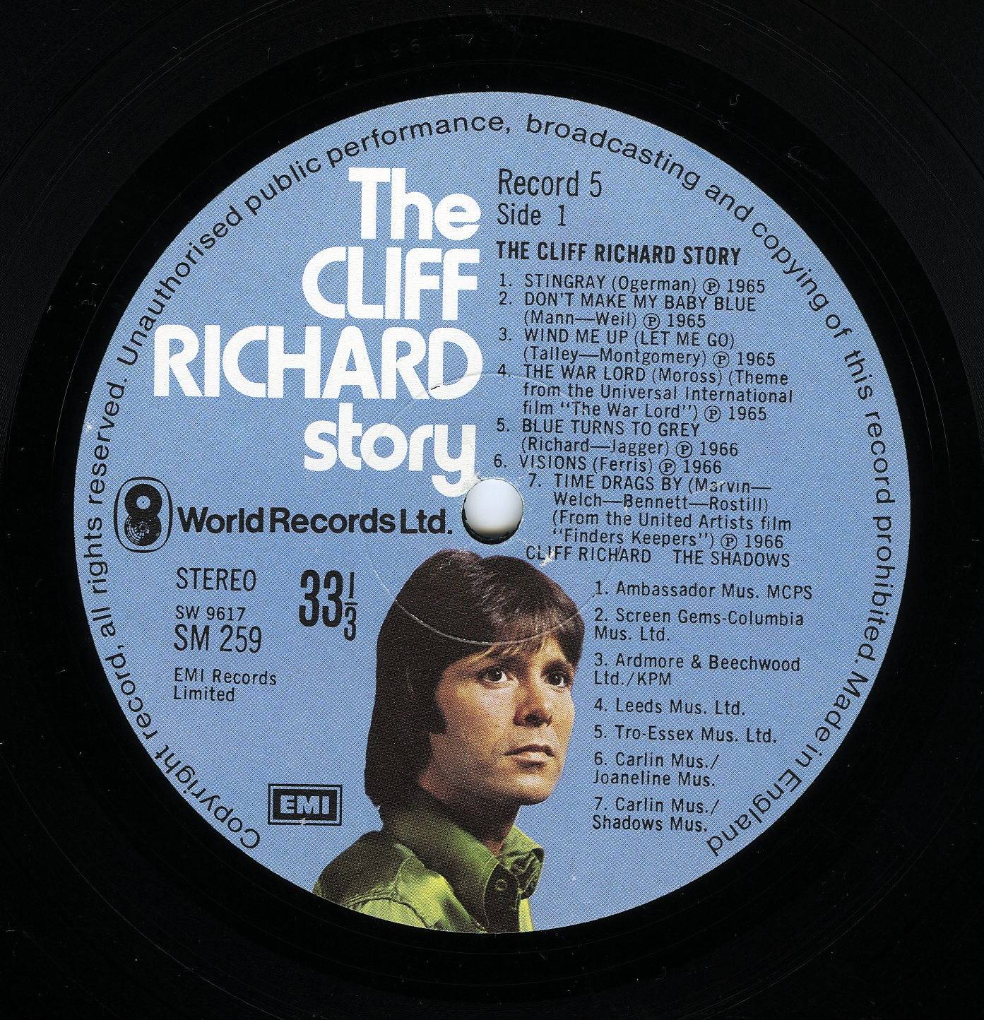 Cliff Richard The Cliff Richard Story [lp label i]